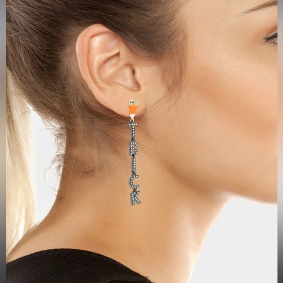 NWT Betsey Johnson Ghoul Friends Trick Or Treat Mismatch Earrings - Picture 2 of 6
